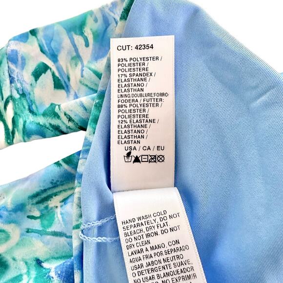 Splendid Graffiti Heart Retro Swim Bikini Bottoms in Blue, Large - Picture 12 of 14